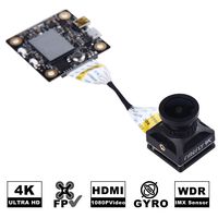 FPV Camera Hawkeye Firefly 4K Split Camera 2.7K 60fps 1080P 120fps 12MP Mini HD Recording FPV Camera H.265 NTSC PAL Switchable FOV 160 Degrees Low Latency TV Output for FPV Racing