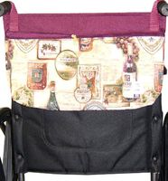 Handi Pockets 3c6wn Storage Accessory Wheelchair, Tapestry, Wine with Zipper