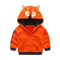 Hemlock Baby Sweater Jacket, Infant Toddler Kids Baby Boy Girl Cartoon Animal Hoodies Zipper Tops Coat (24M, Orange)
