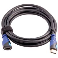 Top Dog Cables - TD-06EBLBK10- Premium 10 ft High Speed HDMI Extension Cable MF Gold 3D HD BluRay XBOX 360 PS3