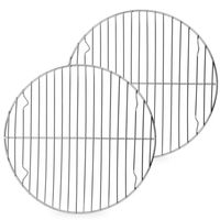 P&P CHEF 10½ Inch Round Baking Cooling Cooking Rack, 2 Pack Stainless Steel Steaming Grilling Racks, Fits Air Fryer/Stockpot/Instant Pot/Pressure Cooker/Round Cake Pan, Oven & Dishwasher Safe