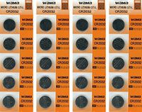 Lily's Home CR2032 Lithium 3V Batteries, 4 Cards of 5 - 20 Batteries