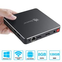 Mini PC, N34 Window 10 Mini PC Computer 8GB DDR4 Ram/128GB m.2 SSD(Upgradeable) Intel Celeron N3450 Processor Fanless Micro PC 4K Desktop, 2.4G+5.8G Dual WiFi/1000Mbps Ethernet/4K@60Hz