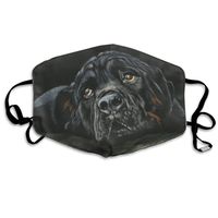 Hateone Unisex Unique Mouth Mask - Black Rottweiler Breed Dog Polyester Anti-dust Masks - Fashion Washed Reusable Face Mask for Outdoor Cycling