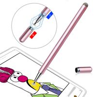 Stylus Pen LIBERRWAY Disc Stylus Fiber Stylus with Magnetically Attached Cap, Fits for Universal Touch Screens, Rosegold