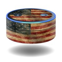 MightySkins Skin Compatible with Amazon Echo Dot (1st Generation) wrap Cover Sticker Skins Vintage Flag