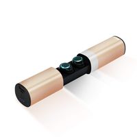 Wireless Earbuds, 4.2 Bluetooth Sports Earphones with Waterproof Deep Bass Stereo Sound incldue Mini Storage Charging Case Power Bank (Gold)