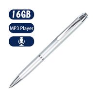 Portable 16GB Digital Voice Activated Recorder for Lectures Meetings Classes Interviews, Audio Recording Device with Playback, USB, MP3 (Silver)