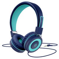 Kids Headphones,Besom i66 for Boys Girls Teens Children Toddler Stereo Adjustable Foldable Tangle-Free Cord 3.5mm Jack Wired Over-Ear Headset for iPad iPhone Computer MP3/4 Kindle Tablet(Blue)