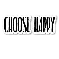Choose Happy Sticker Inspirational Quotes Motivation Stickers - Laptop Stickers - Vinyl Decal - Laptop, Phone, Tablet Vinyl Decal Sticker S183237