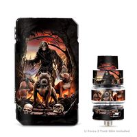 IT'S A SKIN Decal Vinyl Wrap for VooPoo Drag 2 V2 & UForce T2 Tank Vape Sticker Sleeve Cover/Grim Reaper Pitbull Skulls