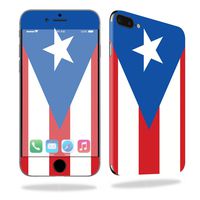 MightySkins Skin Compatible with Apple iPhone 7 Plus - Puerto Rican Flag | Protective, Durable, and Unique Vinyl Decal wrap Cover | Easy to Apply, Remove, and Change Styles | Made in The USA