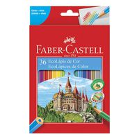 Faber-Castell 111236 ECO Matite colorate il Castello con fusto Legno Naturale da riforestazione