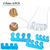 DZWJ 2 Pair Gel Toe Stretcher, Toe Separator for Relaxing Toes Bunion Relief Hammer Toe and More for Women and Men,Blue