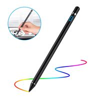 BONBON Stylus Pen Compatible for Apple iPad Digital Pen with Ultra Fine Tip Stylus for iPhone Samsung Smartphones Tablets, Drawing and Handwriting on Touch Screen -Black