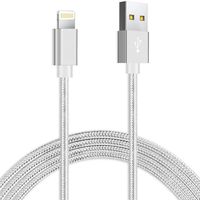 Boost 6FT Charging Cord Nylon Braided Extra-Long 2M Cable Wire, Fast Charge Cord & Data Sync Compatible with Cell Phone XR XS MAX X iPhone 8 8Plus 7 7 Plus 6 6S Plus SE Tablet-iPad2 Mini