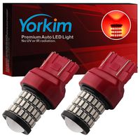 Yorkim Ultra Bright 7440 Led Bulb Red T20 7441 7443 7444 W21W Led Bulb for Backup Reverse Light, Break Light, Tail Light, Turn Signal Light Pack of 2 - Red