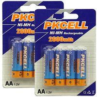 BlueDot Trading AA Rechargeable NiMH Batteries, 2600mAH/1.2V, 8 Count