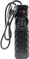 GE 7-Day Programmable Power Strip with Digital Timer, 8 Grounded Outlets (4 Timed / 4 Always On), Indoor, 15 Amp, 1800W, Easy Presets and Custom Settings for Weekly Cycle, Minute Intervals, 15077