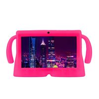 Fiaya Slim Anti-Slip Soft Rubber Silicone Gel Protective Back Case Cover for 7 Inch Android Tablet (Hot Pink1)