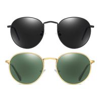Blue Light Blocking Glasses for women Man Round Metal Anti Blue Ray for Computer Harmful Ray UV Blocker Gaming Glasses (Black Gray+Gold Dark Green Sunglasses)