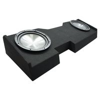 Compatible with 2014 - UP Chevy Silverado Crew Cab Harmony HA-R124 Dual 12" Custom Sub Box 2 Ohm