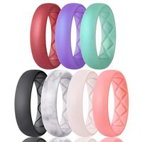 Egnaro Inner Arc Ergonomic Breathable Design, Silicone Wedding Ring for Women, Women's Silicone Wedding Band