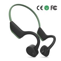 WGP Open-Ear Wireless Bone Conduction Headphones, Bluetooth 5.0 Free Ears Sports Headsets for Jogging Running Driving Cycling, Sweat Proof and Lightweight (Green)