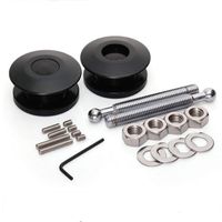 2 Pack Black Aluminum 2.44" 62MM Universal Quick Release Latch Push Button Car Hood Pins Lock Clip Kit for Hood Bumper or DIY