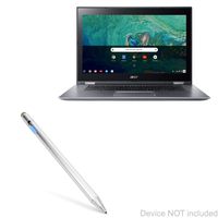 Acer Chromebook Spin 15 (CP315) Stylus Pen, BoxWave [AccuPoint Active Stylus] Electronic Stylus with Ultra Fine Tip for Acer Chromebook Spin 15 (CP315) - Metallic Silver