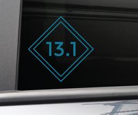 Nashville Decals 13.1 Half Marathon Diamond Vinyl Decal Laptop Car Truck Bumper Window Sticker, 5.5" x 5.5", Teal