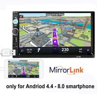 PolarLander 2 DIN 7'' Inch LCD Touch Screen Car Radio Player Support Bluetooth Hands Free 1080P Movie Rear View Camera