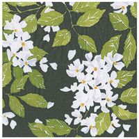 Caspari Blanc De Blancs Paper Dinner Napkins in Black, 80 Count