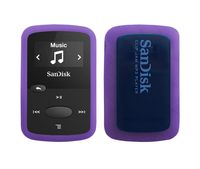 iShoppingdeals Silicone Case for Sandisk Clip Jam (SDMX26) MP3 Player (Released in 2015) , Soft Rubber Skin Bumper Cover, Purple Iris