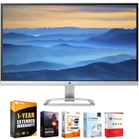HP T3M88AA#ABA 27er 27-Inch 16:9 IPS LED Backlit 1920 x 1080 Monitor, Silver Bundle with Elite Suite 18 Standard Editing Software Bundle and 1 Year Extended Warranty