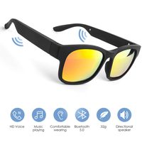 GELETE Smart Glasses Wireless Bluetooth Sunglasses Open Ear Music&Hands-Free Calling,for Men&Women,Polarized Lenses,IP7 Waterproof,Connect Mobile Phones and Tablets (Red)