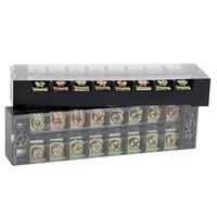 uxcell 2 Pcs 8 Position Double Row Screw Terminal Wire Barrier Strip 600V 25A