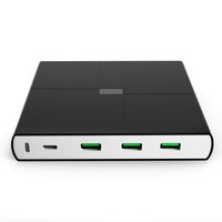 VOAMOKO 90W USB C PD Charger - 4 USB Port Charger - USB Charging Hub with 1 USB Type-C Port & 3 USB 3.0 Quick Charge Ports - USB Travel Charger for MacBook Air 2018, iPad Pro 2018, Galaxy S10, More