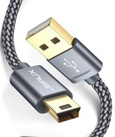 Mini USB Cable, JSAUX 2 Pack (3.3ft+6.6ft) USB 2.0 Type A to Mini B Charger Nylon Braided Cord Compatible with GoPro Hero 3+, PS3 Controller, MP3 Player, Dash Cam, Digital Camera, Garmin Nuvi GPS etc.