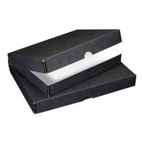 Lineco Black Faux Leather 9x12 Clamshell Box 9.5" x 12.5" x 1.75". Archival Metal Edge. Protects Longevity, Store Photos, Documents, Craft, Cards, Magazine, Prints, Wedding Dresses, DIY.