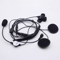 SUNDELY Open Half Face Helmet Headset/Earpiece for Cobra Radio MT110 FRS110 PMR300 PMR300 PR2000 2-pin