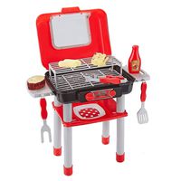 Think Gizmos Portable Mini Play BBQ Grill Set for Kids TG712, Fun BBQ Toddler Play Set for Boys & Girls Aged 3 4 5 6+