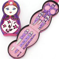 Nail Art,Putars Fashion 6 Pcs Set Doll Nail Care Clipper Manicure Pedicure Set (Purple)