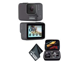 GoPro Hero 7 Silver -Waterproof Digital Action Camera with Touch Screen 4K HD Video 10MP Photos CHDHC-601 - Bundle