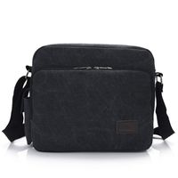 Messenger Bag for Men,FaemerTech Canvas Satchel Unisex CasualVintage Shoulder Satchel for Traveling Camping (black)
