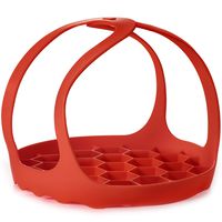 Goldlion Silicone Sling Lifter Accessories Compatible with Instant Pot 6 Qt and 8 Qt, Ninja Foodi 6.5 Qt / 8 Qt and Other Brand Pressure Cookers, Red