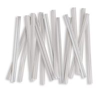 2000pcs Plastic/Paper Coated White 7" x 1/4"(6mm) Twist Ties - Won't Rip or Pull Off
