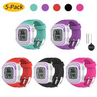 Watbro Watch Band Compatible with Garmin Forerunner 10/ Forerunner 15 Running Watch, Soft Silicone Replacement Wristband for Garmin Forerunner 10/15 Smart Watch Women Men