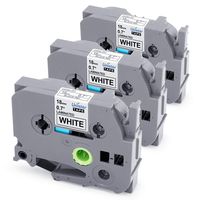 Unistar Compatible Brother Labeling Tape Laminated 18mm 0.7 Inch Black on White TZ TZE Tape Replacement for Brother P-Touch Tape TZe241 TZ241 for PTD400 PT1880 PT-P700 Label Maker