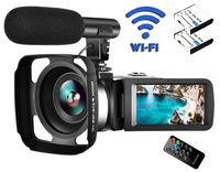 Video Camera Camcorder with Microphone, 2.7K Ultra HD 30FPS 24.0MP Wifi IR Night Vision 16X Digital Zoom YouTube Camera Recorder 3.0" LCD Touch Screen Vlogging Camera